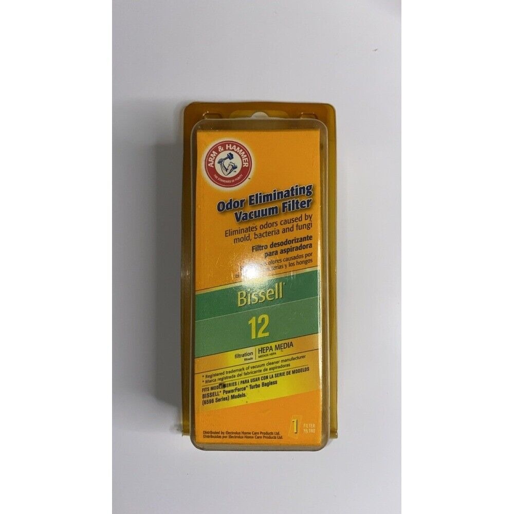 BISSELL 12 Filter Odor Eliminating ARM & HAMMER Powerforce Turbo 62656